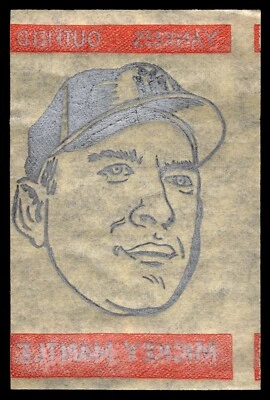 1965 TOPPS HOT IRON TRANSFERS MICKEY MANTLE HOF NY YANKEES LOOKS GREAT - Image 1 of 2