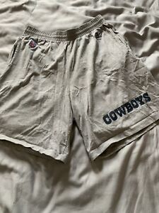 Vintage Reebok Dallas Cowboys Shorts Mens  Large Gray Onfield