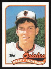 1989 Topps Brady Anderson #757  Baseball Rookie Baltimore Orioles  RC