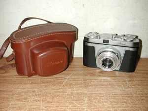 VINTAGE ILOCA RAPID GERMAN FILMKAMERA MIT STEINHEIL MUNCHEN CASSAR OBJEKTIV UND HÜLLE - Bild 1 von 12