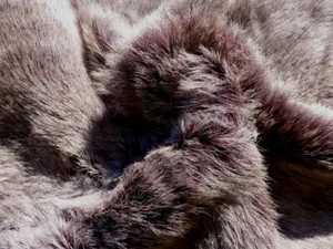 sheepskin leather Toscana hide White Tipped Burgundy Long Hair w/Suede back - Picture 1 of 5