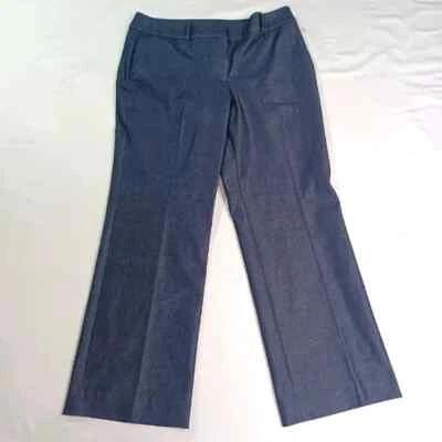 Pantalones Pantalón Talbots Azul Índigo Pierna Ancha Para Mujer 12 Newport Cury Frente Plano Foto 1 de 4