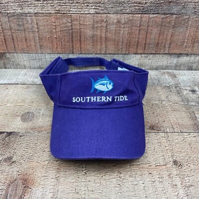 Chapéu Skipjack Bordado Viseira Adulto Southern Tide Algodão Roxo Pesca Costal - Imagem 1 de 4