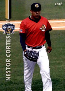 2016 Charleston RiverDogs Grandstand #9 Nestor Cortes Hialeah Florida FL Card