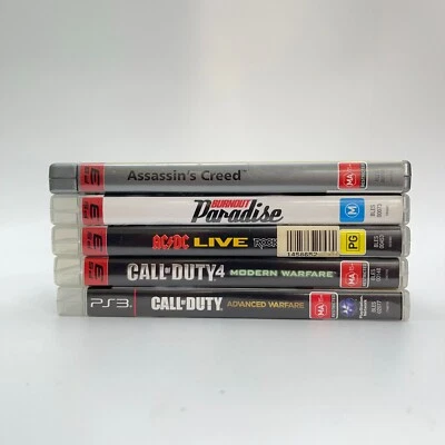 PlayStation 3 PS3 Game Lot ×5 Call of duty AC/DC Rock Band Burnout Paradise - image 1 of 4