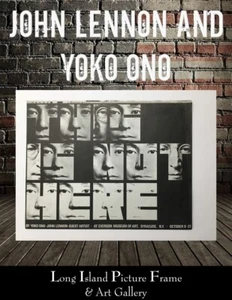 Póster de museo 1971 Syracuse NY de los Beatles John Lennon y Yoko Ono - Imagen 1 de 13