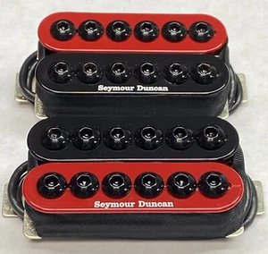 Seymour Duncan Invader 6 String Set In Red/Black Zebra SH-8b/SH-8n Bridge & Neck - Picture 1 of 2