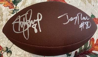 49ers #8 Steve Young y #80 Jerry Rice AUTÓGRAFO Fútbol *Pegatinas Holo Jugador* Foto 1 de 4