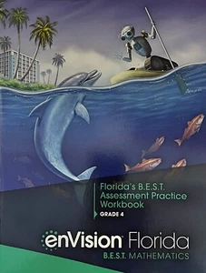Grade 4 Envision Math Florida B.E.S.T. Assessment Practice Workbook BEST 2023 - Imagen 1 de 1