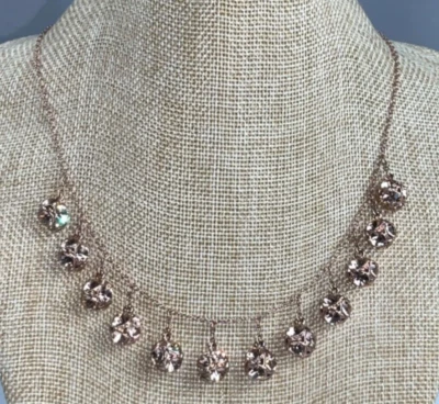 KATE SPADE Tono Oro Rosa y Cristal Dama Mermelada Cristal Bola Collar Nuevo Foto 1 de 4