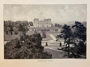 Antique Print DRUMLANRIG CASTLE Dumfries & Galloway SCOTLAND UK Cassells Poulton - Picture 1 of 4