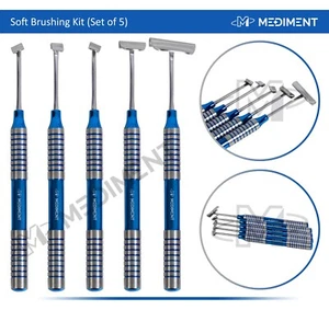 Soft Brushing Kit Dental Instruments Implant Lingual Flaps Surgery Set Of 5 NEW - Picture 1 of 4