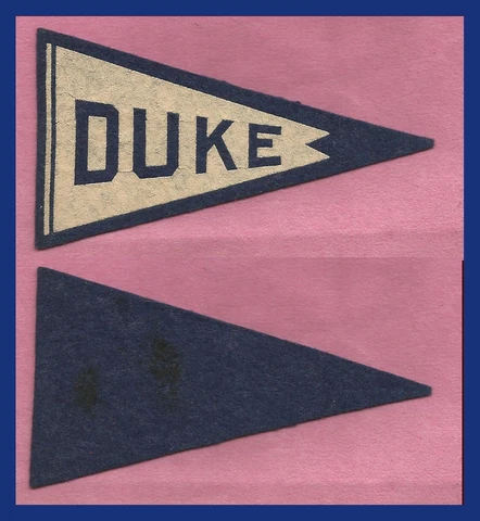 VINTAGE 1936 Duke University Blue Devis Football Pennant! WOW Cover