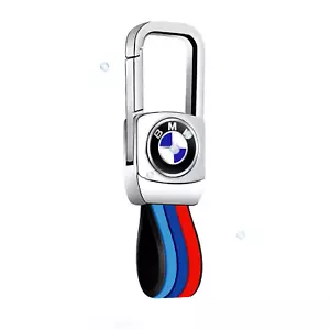 For BMW Tricolor Leather Car Keychain Metal Key Ring Fashion Car Accessories - Bild 1 von 8