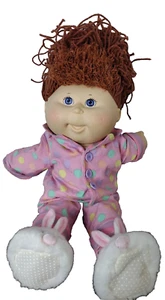 Cabbage Patch Kid Doll Crimp & Curl 13" 1990 First Edition Auburn Red hair Blue - Picture 1 of 9