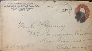 St Louis Mo Postal Advertising Cover Waters Pierce Oil Co Vintage Fancy Cancel - Picture 1 of 1