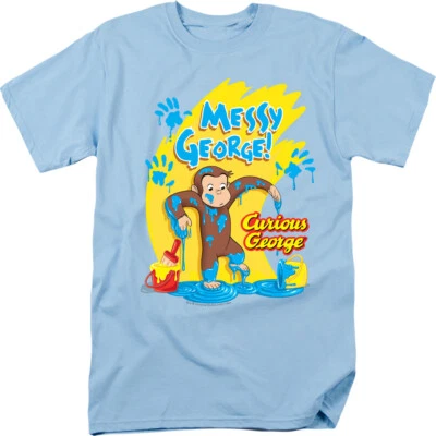 Camiseta gráfica CURIOUS GEORGE MESSY GEORGE para hombre con licencia para adultos SM-3XL Foto 1 de 2