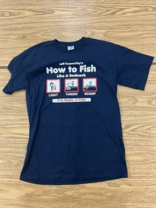 Jeff Foxworthy's How to Fish like a Redneck Navy Blue Tshirt Medium - Picture 1 of 4