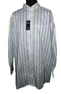 O HERREN HEMD HERRENHEMD LANGARM WEISS LILA GRÜN GESTREIFT ETERNA COMFORT FIT 46 - Imagen 1 de 3