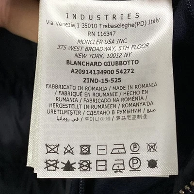 Moncler Maya Down Jacket Men Size 2 Goose Down Puffer Nylon Wool Navy Luxury S/M - Image 1 of 4