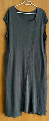 Oska Damenkleid aus grauem Hanf und Baumwolle, ärmellos, Größe 2 - Bild 1 von 4
