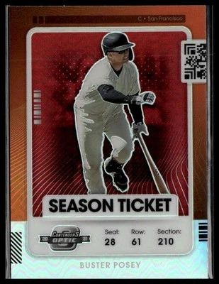2021 Panini Contenders #34 Buster Posey Optic Red - Image 1 of 2