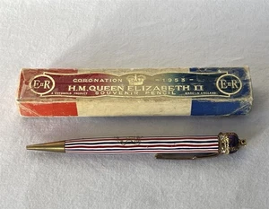 Ancien rare crayon propulseur Cotswold 1953 couronnement reine Elizabeth II - Photo 1/23