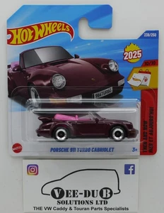Hot Wheels Porsche 911 Turbo Cabriolet Hotwheels Short Card 2025 HYW37 NEW - Picture 1 of 1