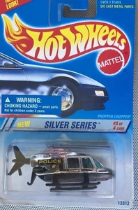 HOT WHEELS ELICOTTERO POLIZIA CROMATO DA SERIE ARGENTO 1994 - Foto 1 di 4
