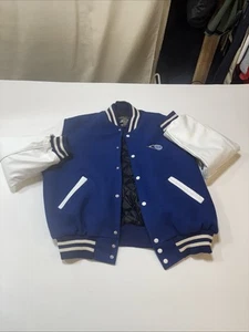 Chaqueta Letterman Vintage Holloway Original Varsity Azul Marino Blanco Crema Para Hombre XL - Imagen 1 de 15