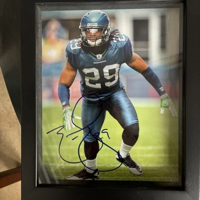 Foto 8x10 firmada por Earl Thomas de los Seattle Seahawks  Foto 1 de 4
