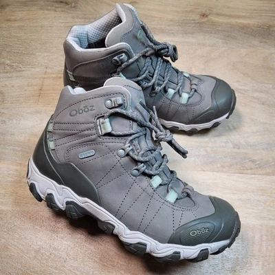 Женские водонепроницаемые ботинки Oboz размер 8,5 Bridger Mid B-Dry морозно-серый цвет 22102 - Изображение 1 из 4