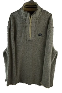 WEIRD FISH Grey Macaroni Jumper size 2XL Mens 1/4 Zip Pullover Casual Outdoors - Picture 1 of 9