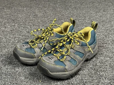 L.L. Bean Boys’ Hiking Shoes Size 13 White Blue Leather Outdoor Trail Shoes - Image 1 of 4
