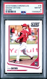 2018 Panini Chronicles - Score Shohei Ohtani #16 PSA 8 - Picture 1 of 3