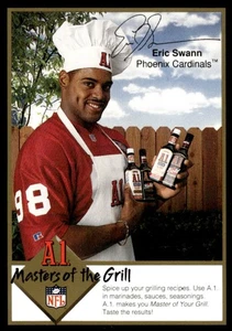 1994 A1 Masters of the Grill Eric Swann Recipe Card ARIZONA CARDINALS NFL CARD - Picture 1 of 10