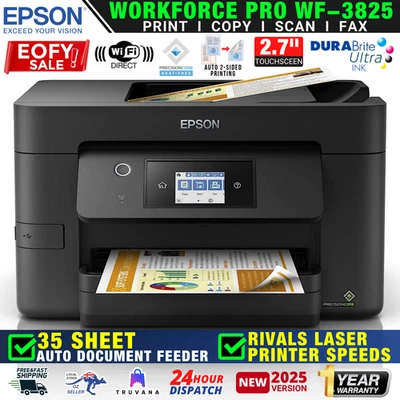 Epson Workforce Pro WF-3825 Multifunction 4 Color Inkjet WiFi Ethernet Printer - image 1 of 4
