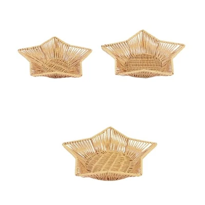 Plastic Rattan Like Storage Basket Unique Trays for Table and Picnics - Image 1 of 4