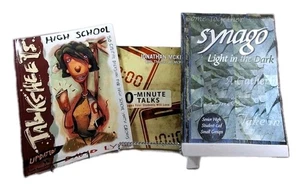 Three YOUTH GROUP CHRISTIAN STUDY BOOKS "Synago" "10 Minute Talks" "Talksheets" - Picture 1 of 9