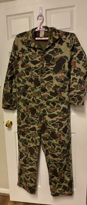 Walls Blizzard-Pruf Camo Cotton Blend Hunting Jumpsuit Mens L Reg Chest 42-44 - Image 1 of 4