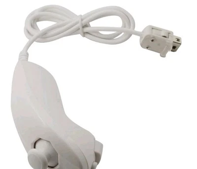 Nintendo Wii Nunchuk Controller WHITE Nunchuck OEM RVL-004 Wii Tested - Image 1 of 2