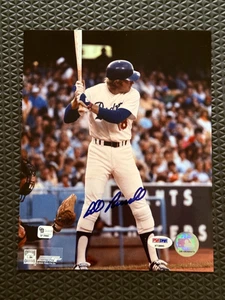 Foto autógrafa firmada por Bill Russell 8x10 Los Angeles Dodgers PSA ADN - Imagen 1 de 3