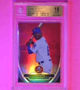 Jorge Soler 2013 Bowman Platinum #28 Red Refractor #d/25 Rookie BGS 10 Pristine - Picture 1 of 2