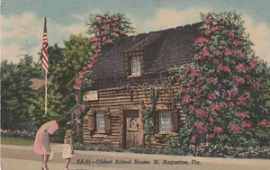 Oldest School House St Augustine Florida FL Vintage Postcard St George Street - Picture 1 of 2