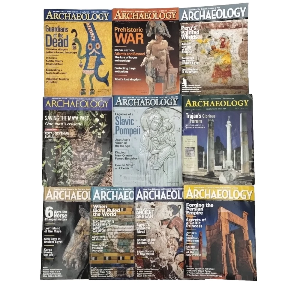 Archeology Magazines Lot Of 10 Vintage & Recent 1997-2003-2015-2023 History Life Foto 1 de 4