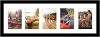 8X24 Collage Picture Frame in Black - Displays Five 4X6 Frame Openings - Enginee