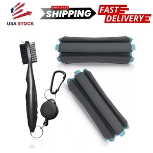 Cepillo portador de palos de golf y cepillo para palos con mosquetón - Tiene capacidad para 6 palos de golf - Imagen 1 de 32