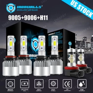 6PCS 9005+9005 Combo LED Headlight H16 H11 Fog Light For 2013-2015 Toyota RAV4 - Bild 1 von 12