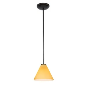 Access Lighting Martini Glass Pendant, Rods, Bronze/Amber - 28004-1R-ORB-AMB - Picture 1 of 1