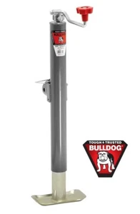 Bulldog 5.000 libras. Remolque giratorio de montaje en tubería redonda Jack Topwind elevador de 15" con pasador - Imagen 1 de 3